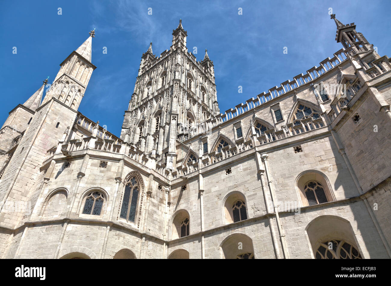 Gloucester Cathedral or Cathedral Church of St Peter and the Holy and Indivisible Trinity Stock Photo