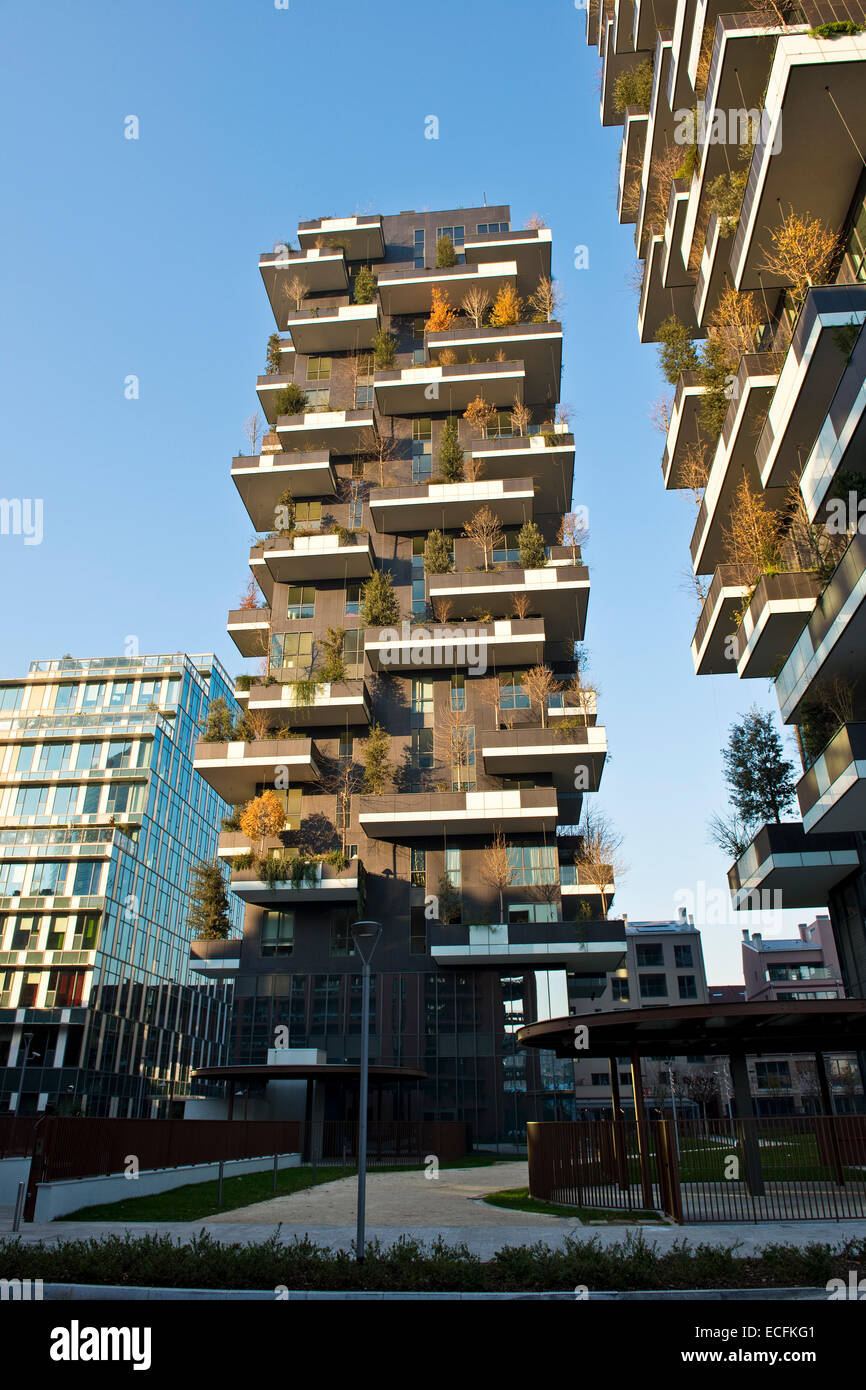 Italy, Lombardy, Milan, vertical garden building Stock Photo Alamy