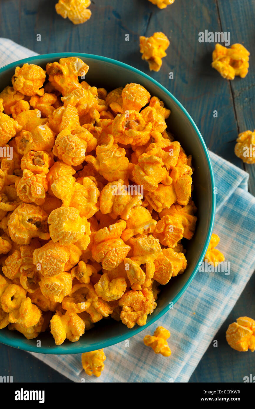 Homemade Cheddar Cheese Popcorn in a Bowl Stock Photo Alamy