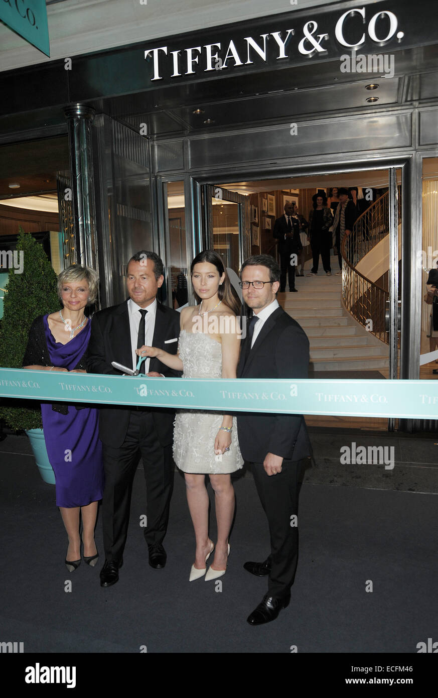 Jessica Biel at Tiffany and Co Store Launch Featuring: Jessica Biel