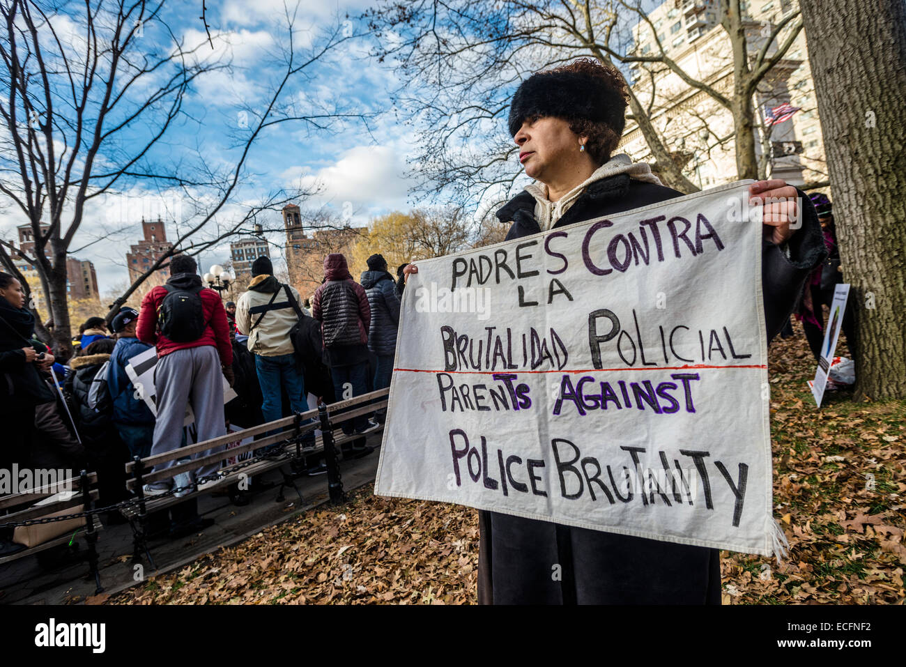 New York, USA. 13th December, 2014. Ten days after a Staten Island Grand Jury failed to indict Police Officer Daniel Pantaleo for killing Eric Garner New Yorkers continue to protest as part of a National Day of Anger against police brutality. Credit: Stacy Walsh Rosenstock/Alamy Live News Stock Photo
