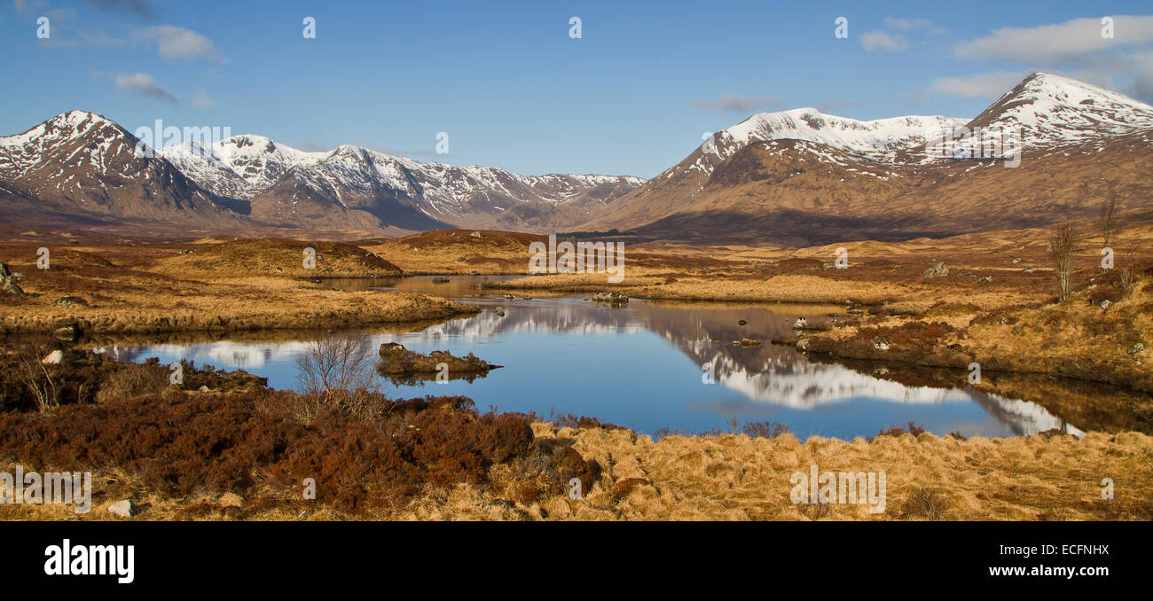 rannock moor, scotland uk on a sunny spring day Stock Photo