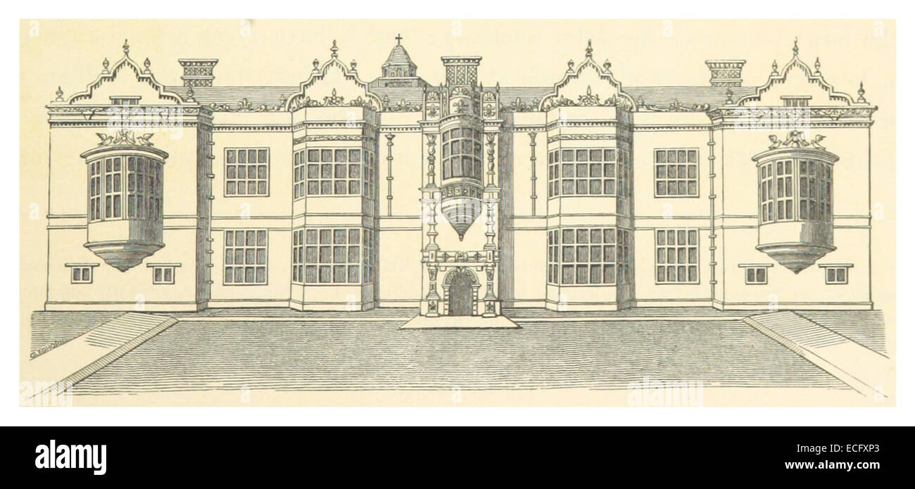 SMYTH(1851) 1.103 The North Front, from an old drawing Stock Photo