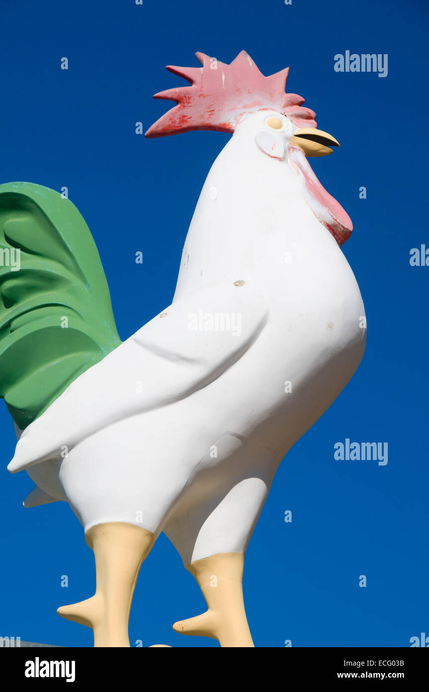 Chicken statue, Kernville, California Stock Photo Alamy