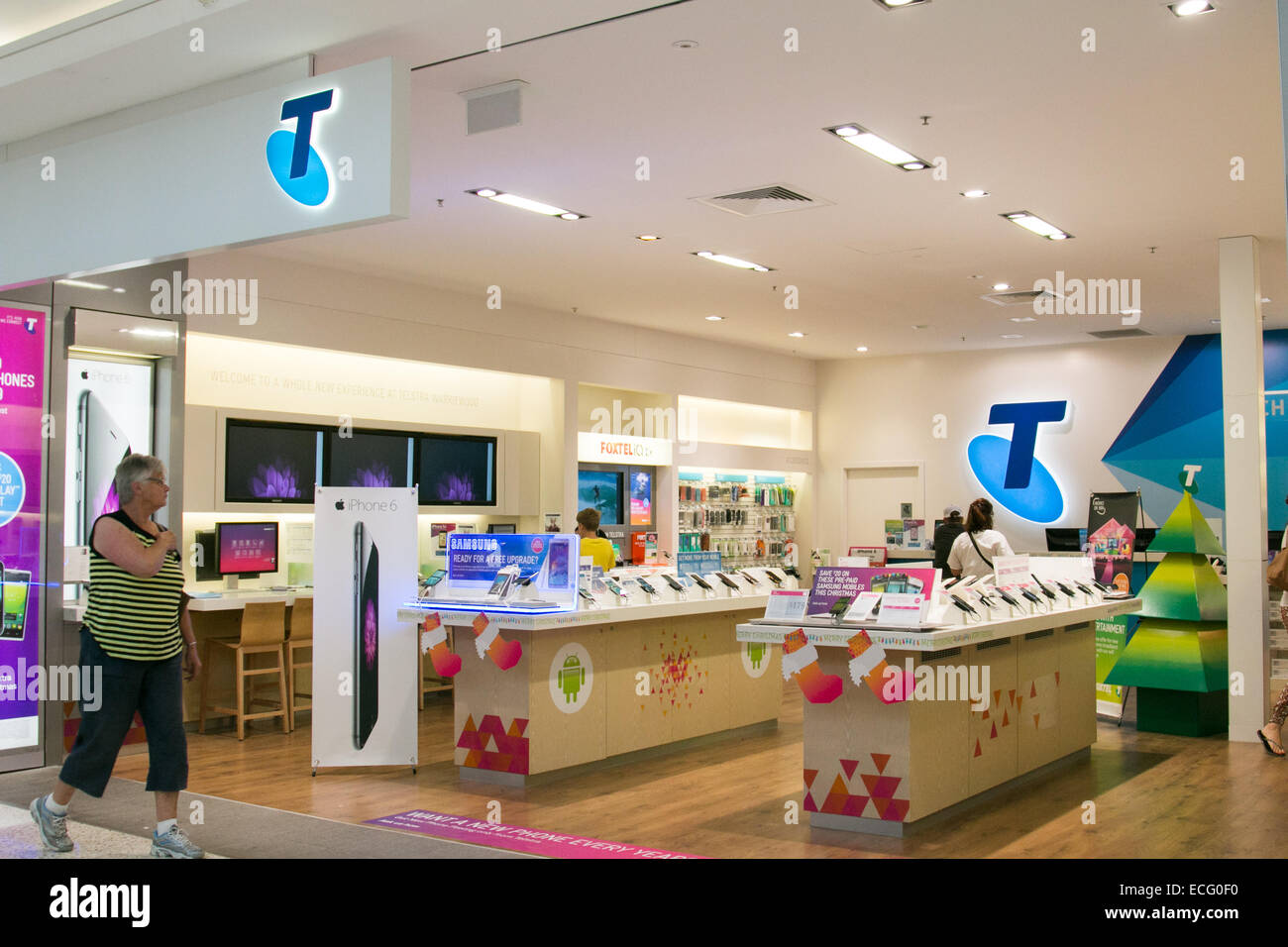 Telstra, national telephone carrier, retail store selling mobile phones
