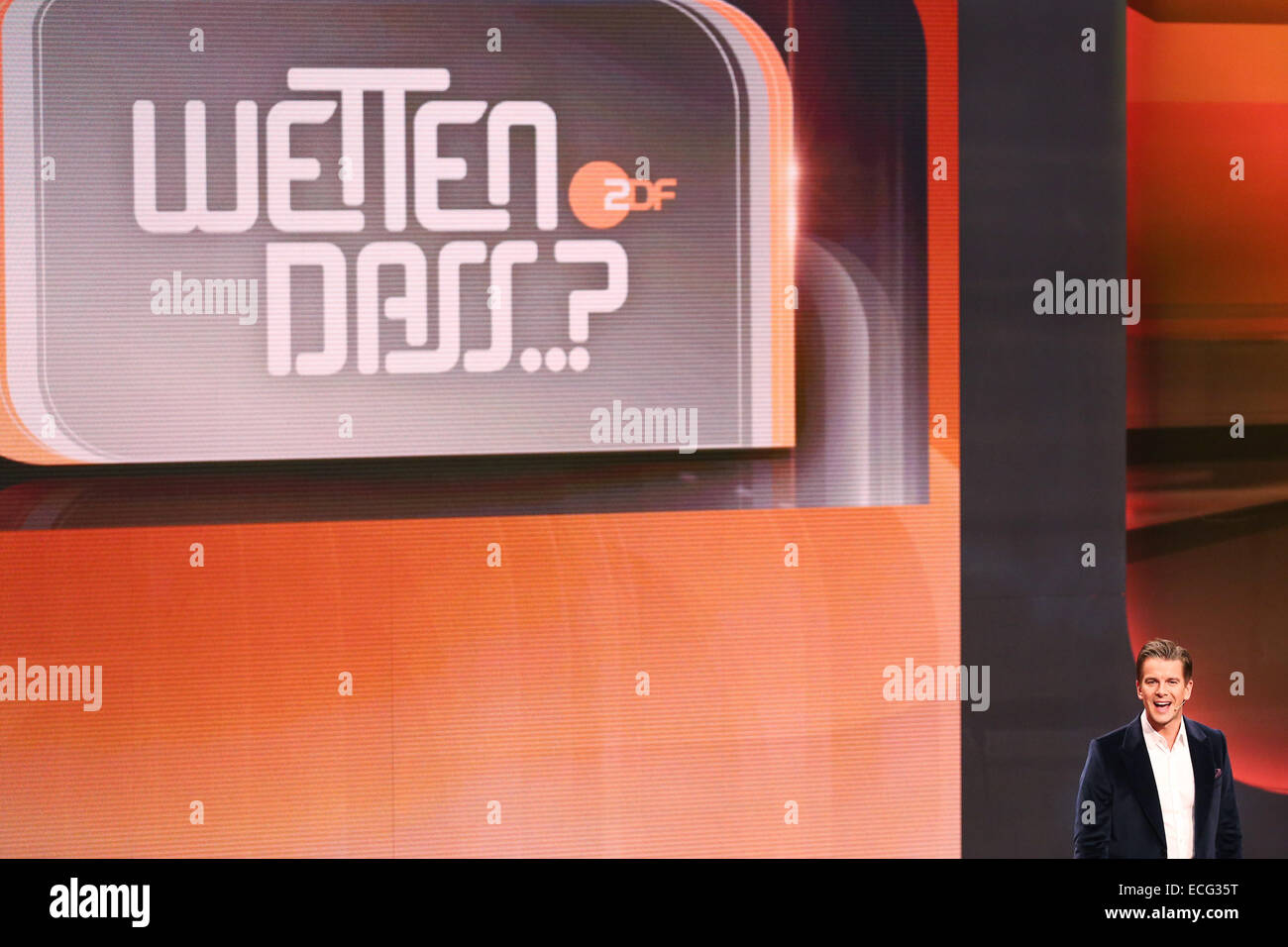 Nuremberg, Germany. 13th Dec, 2014. Presenter Markus Lanz arrives on