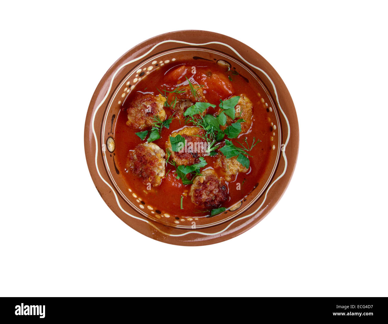 Eksili kofte Delicious Turkish Home Made meatballs in tomato sauce
