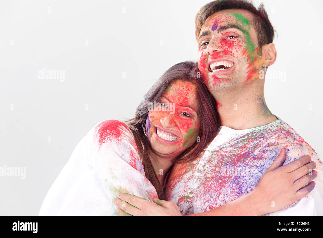 indian married couple Holi Festival enjoy Stock Photo - Alamy