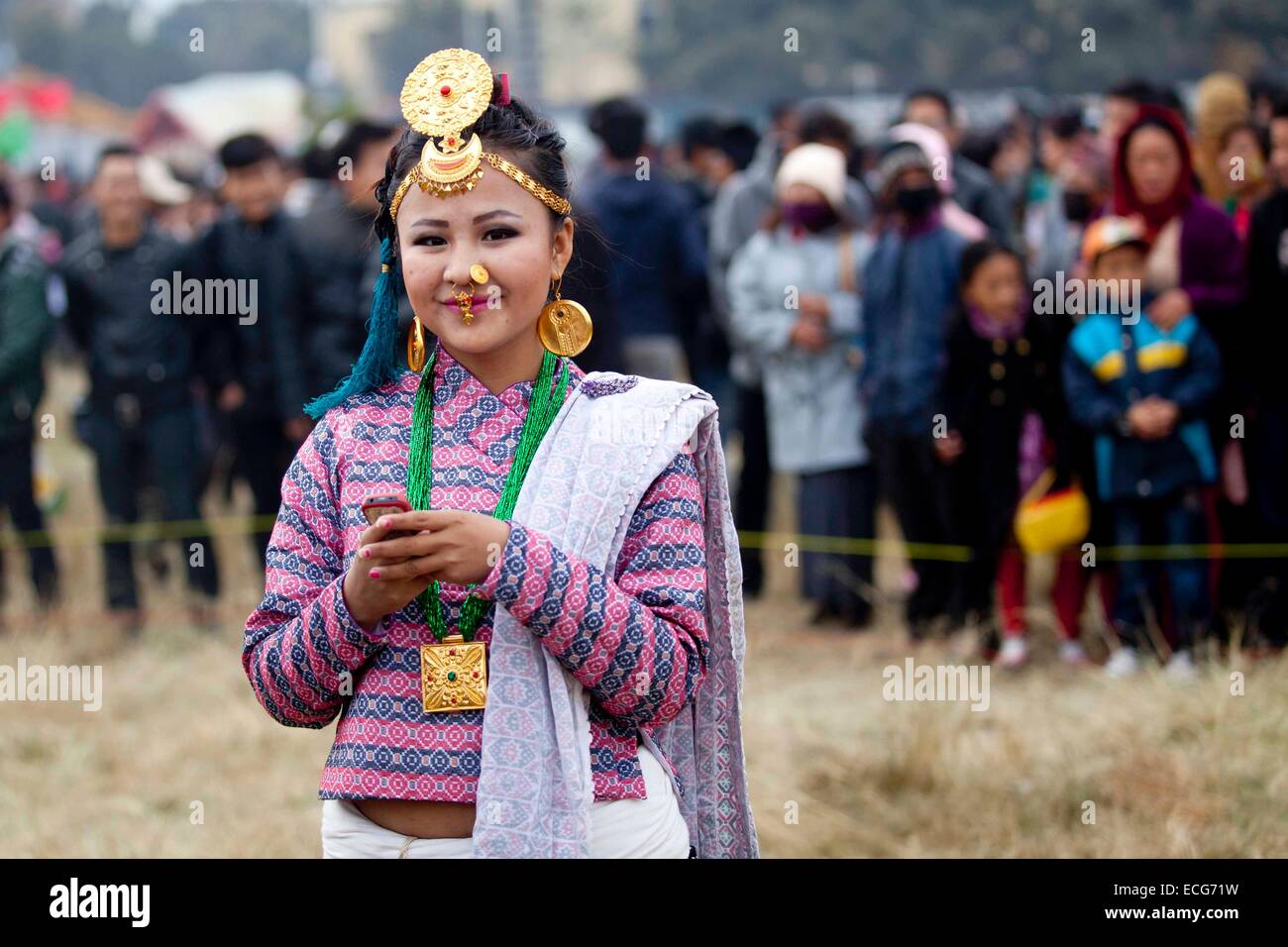 Kathmandu Nepal 14th Dec 2014 A Nepalese Girl From