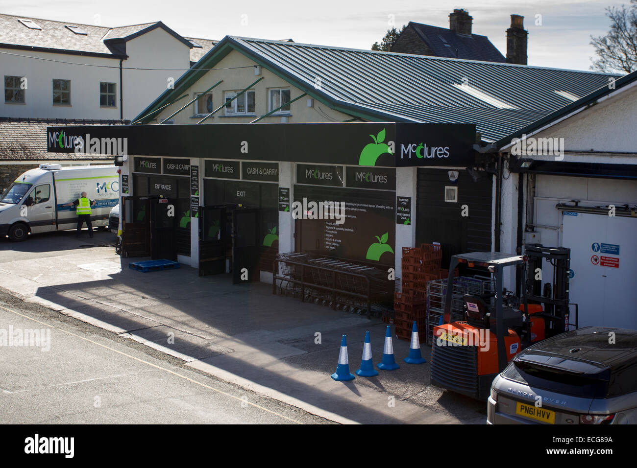 McClure's groceries Windermere depot Windermere Stock Photo Alamy
