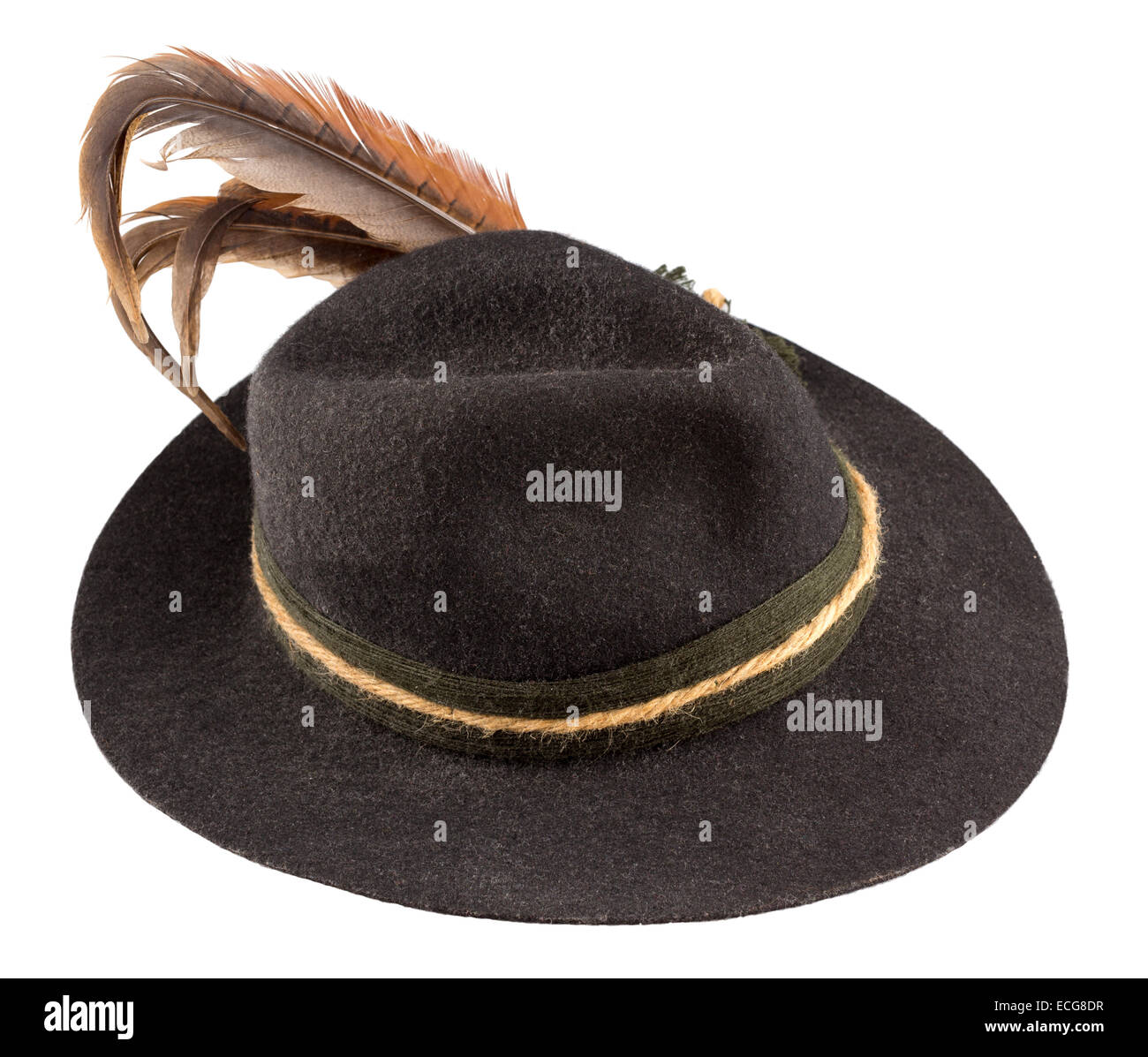 Hat with feather hi-res stock photography and images - Alamy