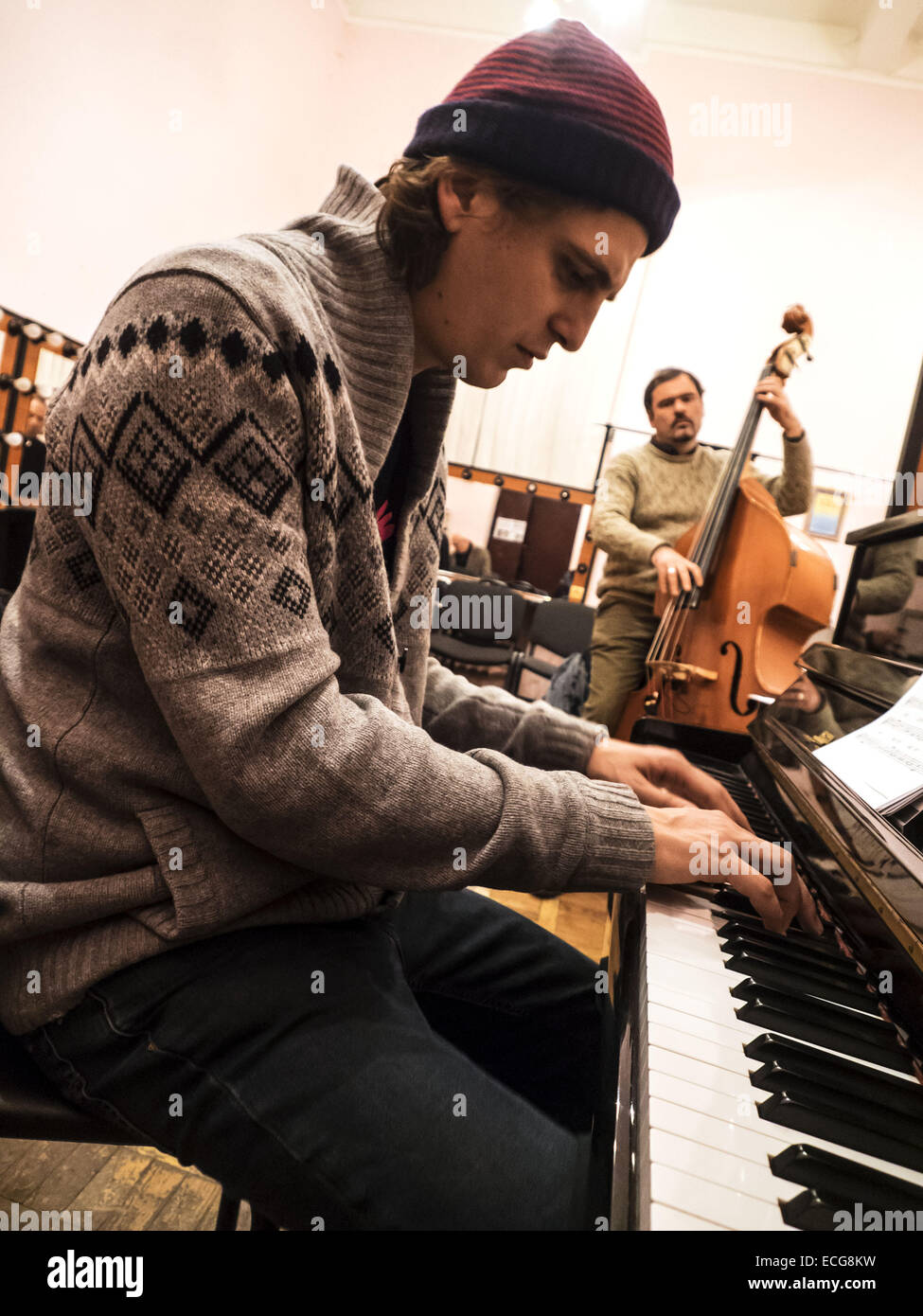 Pascal Mohy. 13th Dec, 2014. piano and Cedric Raymond double bass