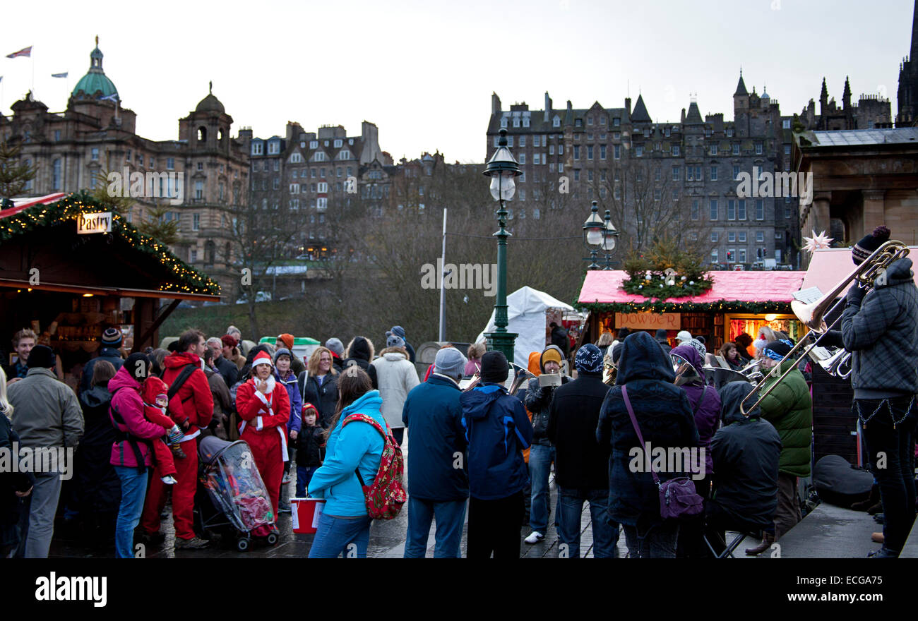 Ice rink edinburgh princes street 2014 hires stock photography and