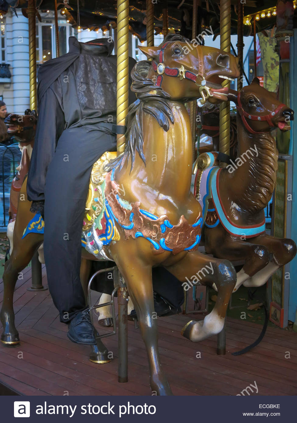Headless Horseman Halloween Decoration On Le Carrousel Horse
