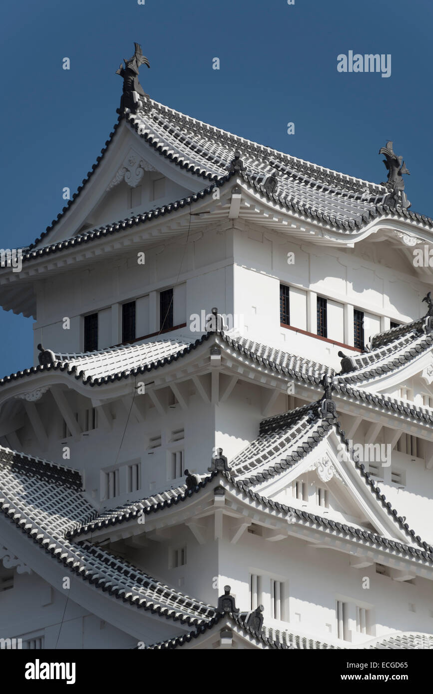The restored Himeji Castle opening in March 2015, Himeji, Japan Stock