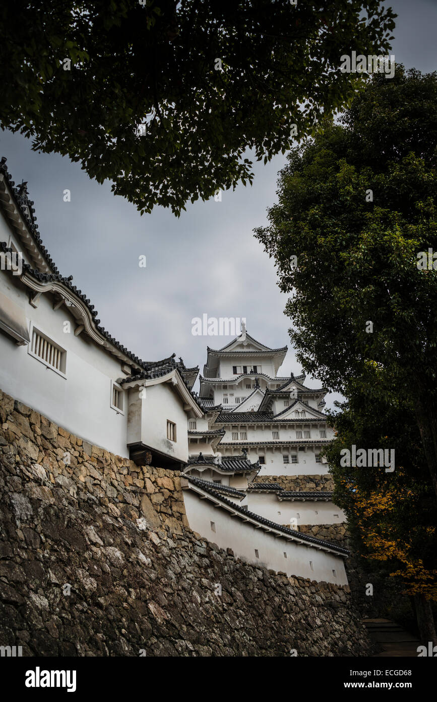 The restored Himeji Castle opening in March 2015, Himeji, Japan Stock