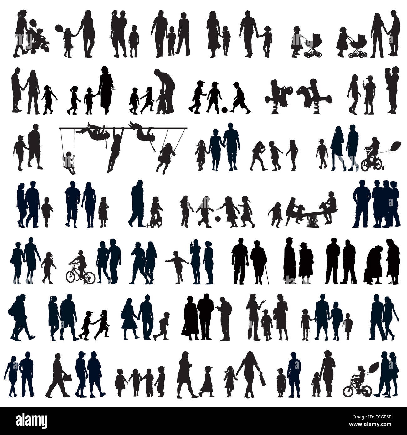 Elderly people silhouettes hi-res stock photography and images - Alamy