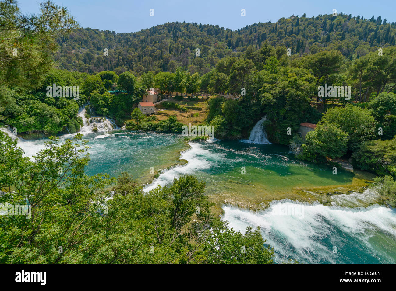 Krka Nationalpark Kroatien Wasserfall, Krka Park Croatia waterfalls Stock Photo