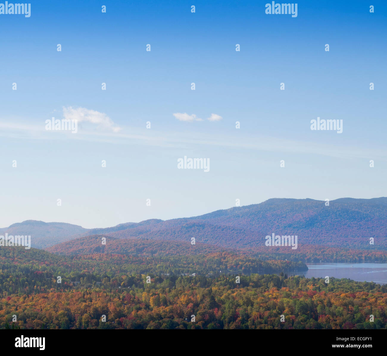 Nature autumn fall river water colors, Mountains Stock Photo Alamy
