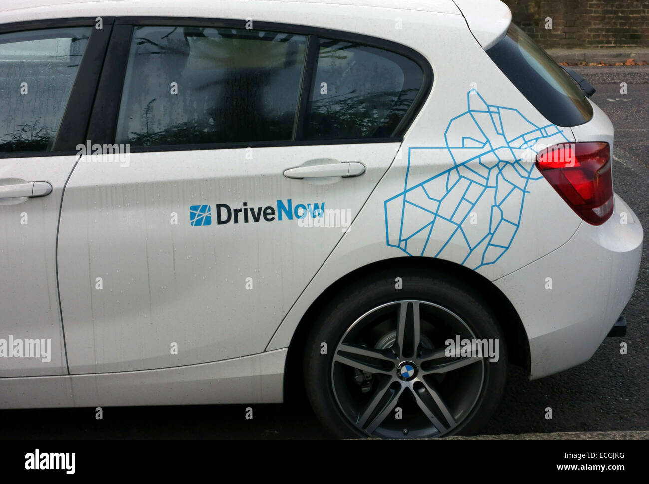 DriveNow is a car sharing scheme by Sixt rental company and BMW cars, London Stock Photo