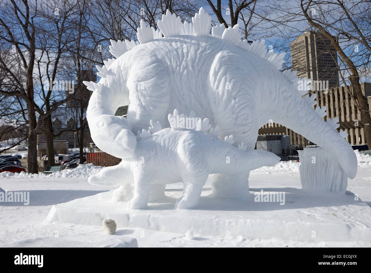 A gigantic snow sculpture exhibit, during the annual winter carnival of Quebec  city Stock Photo - Alamy