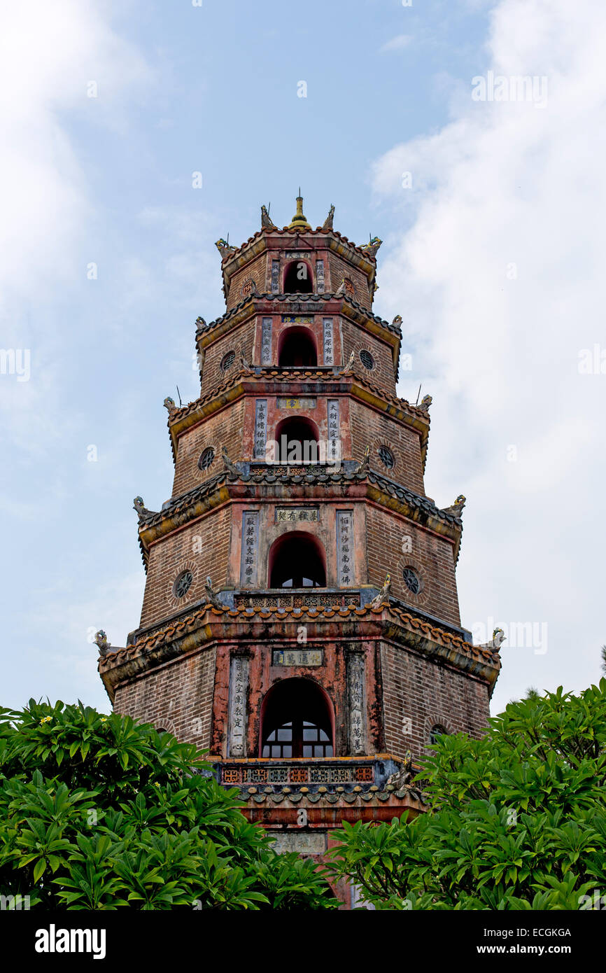 Thien Mu Pagoda in Hue city, Vietnam Stock Photo