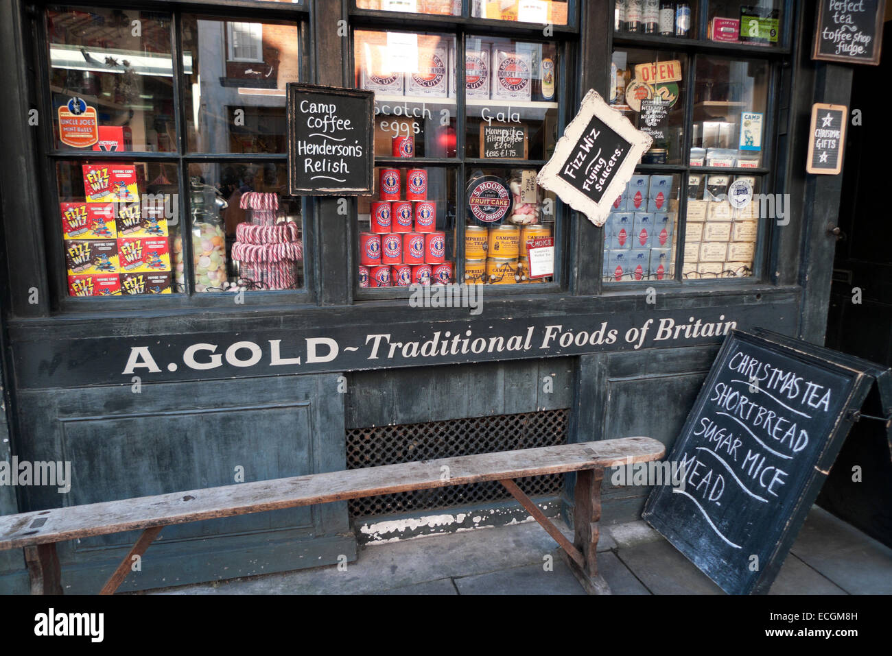 A. Gold Traditional British Food shop in Spitalfields, Shoreditch East