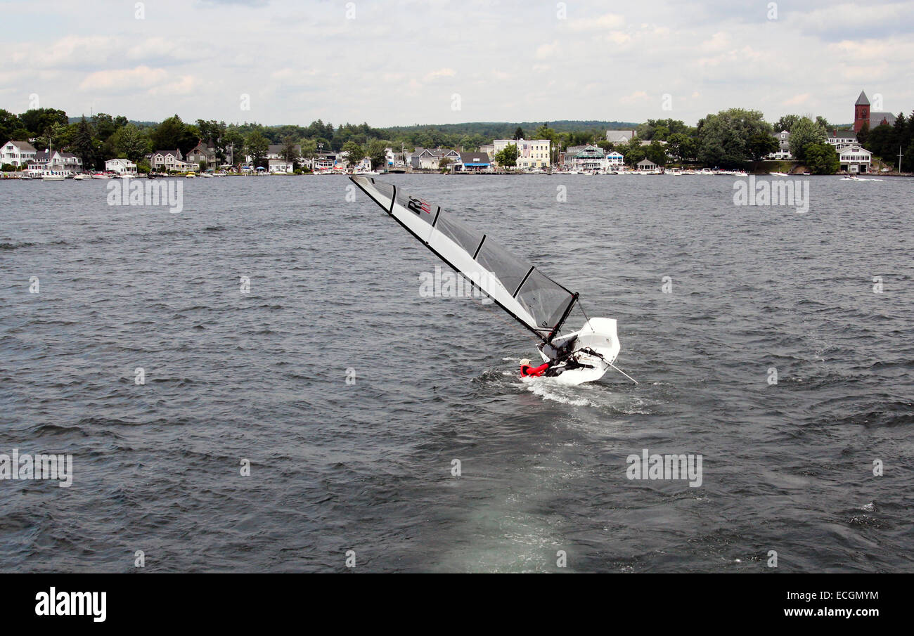 Rs 100 Racing RS 100 racing dinghy capsizing in Lake Winnipesaukee New Hampshire USA ...
