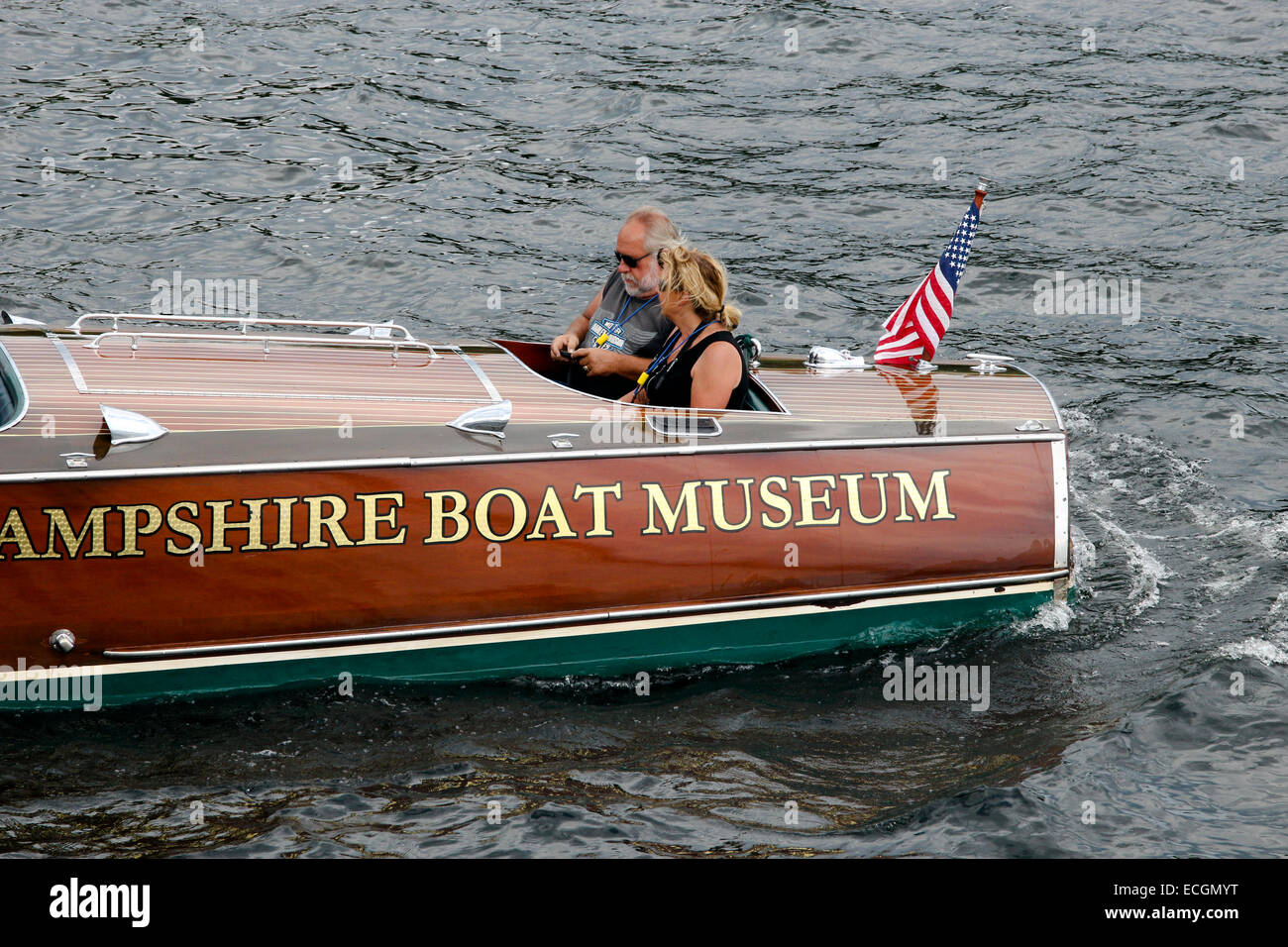New Hampshire Boat Museum USA America. Excursion tour. Lake