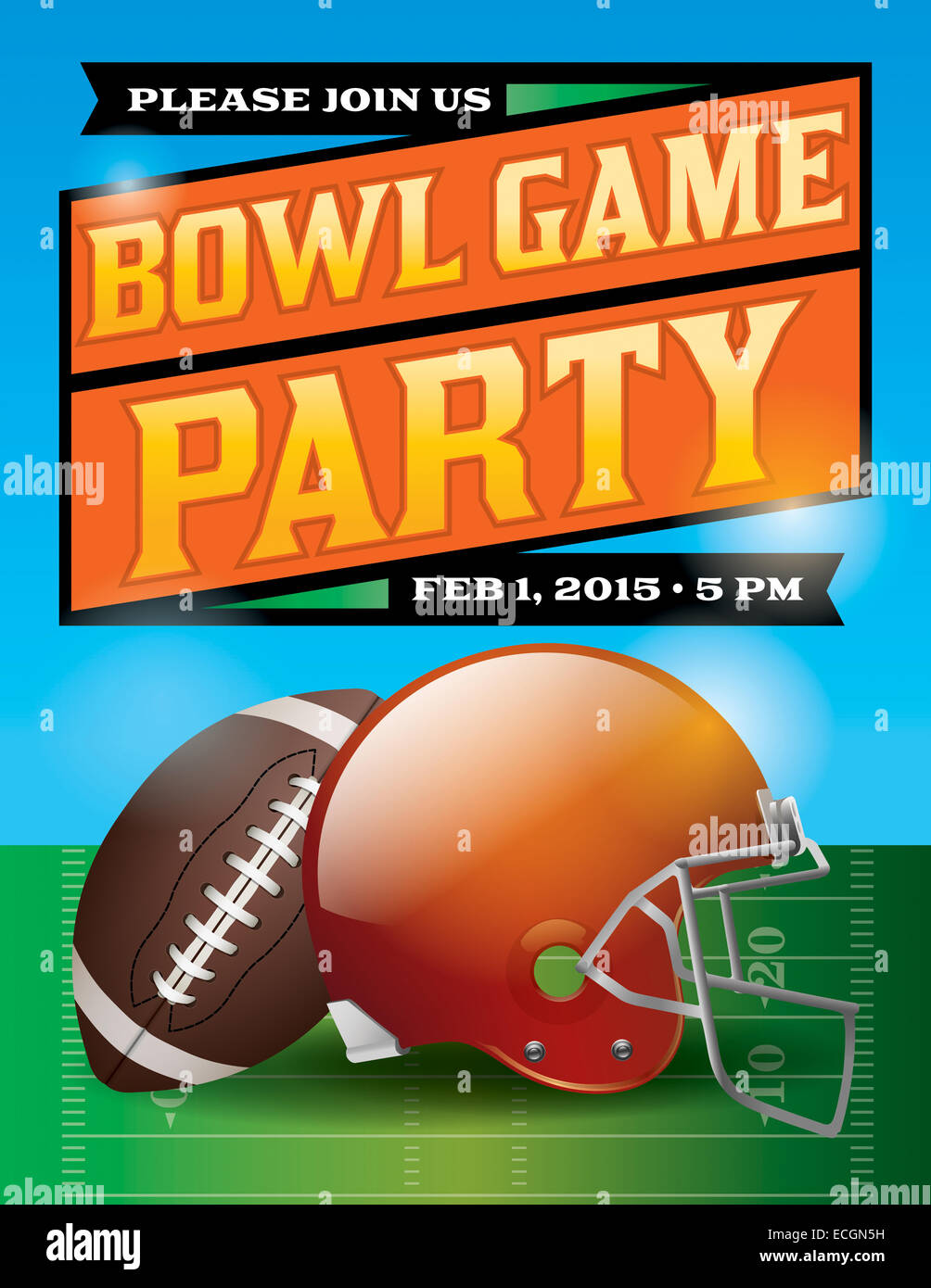 An illustration for an American Football bowl game Stock Photo Alamy