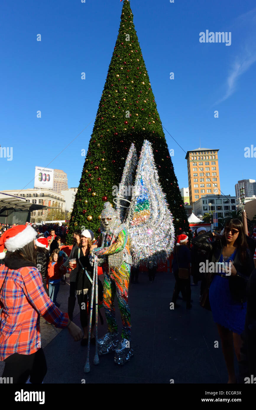 The yearly SantaCon Parade, San Francisco CA Stock Photo Alamy