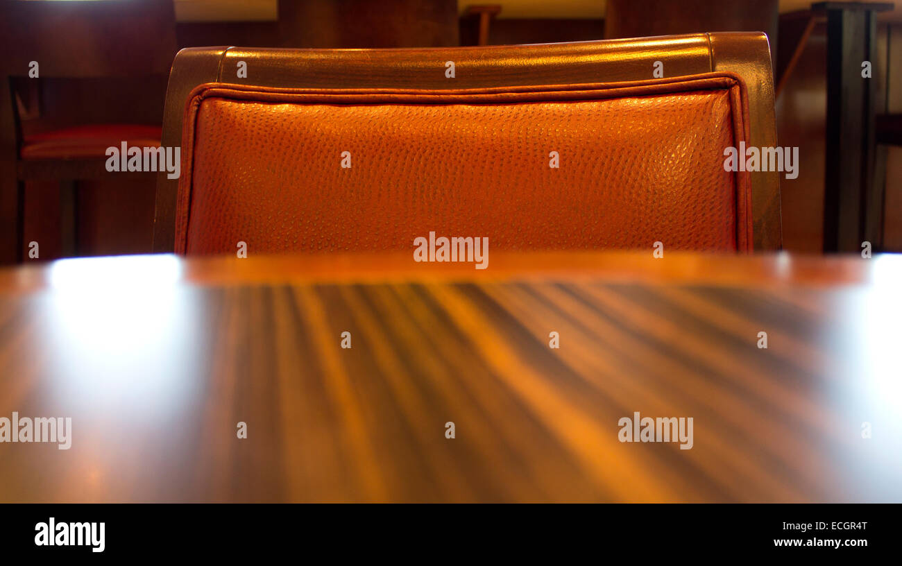 empty clean table and chair Stock Photo