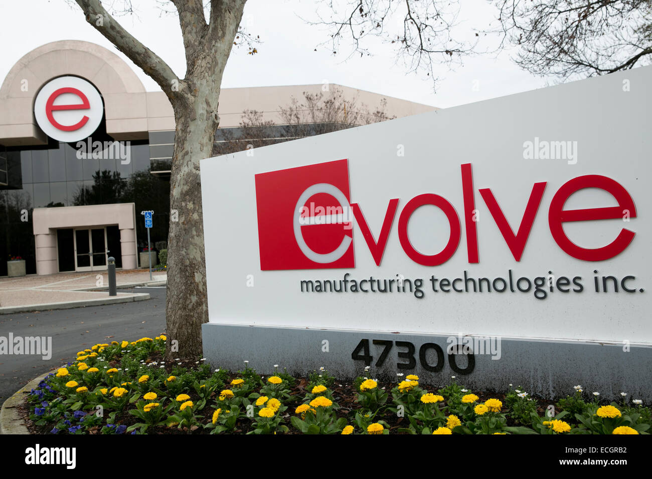 The headquarters of Evolve Manufacturing Technologies. Stock Photo