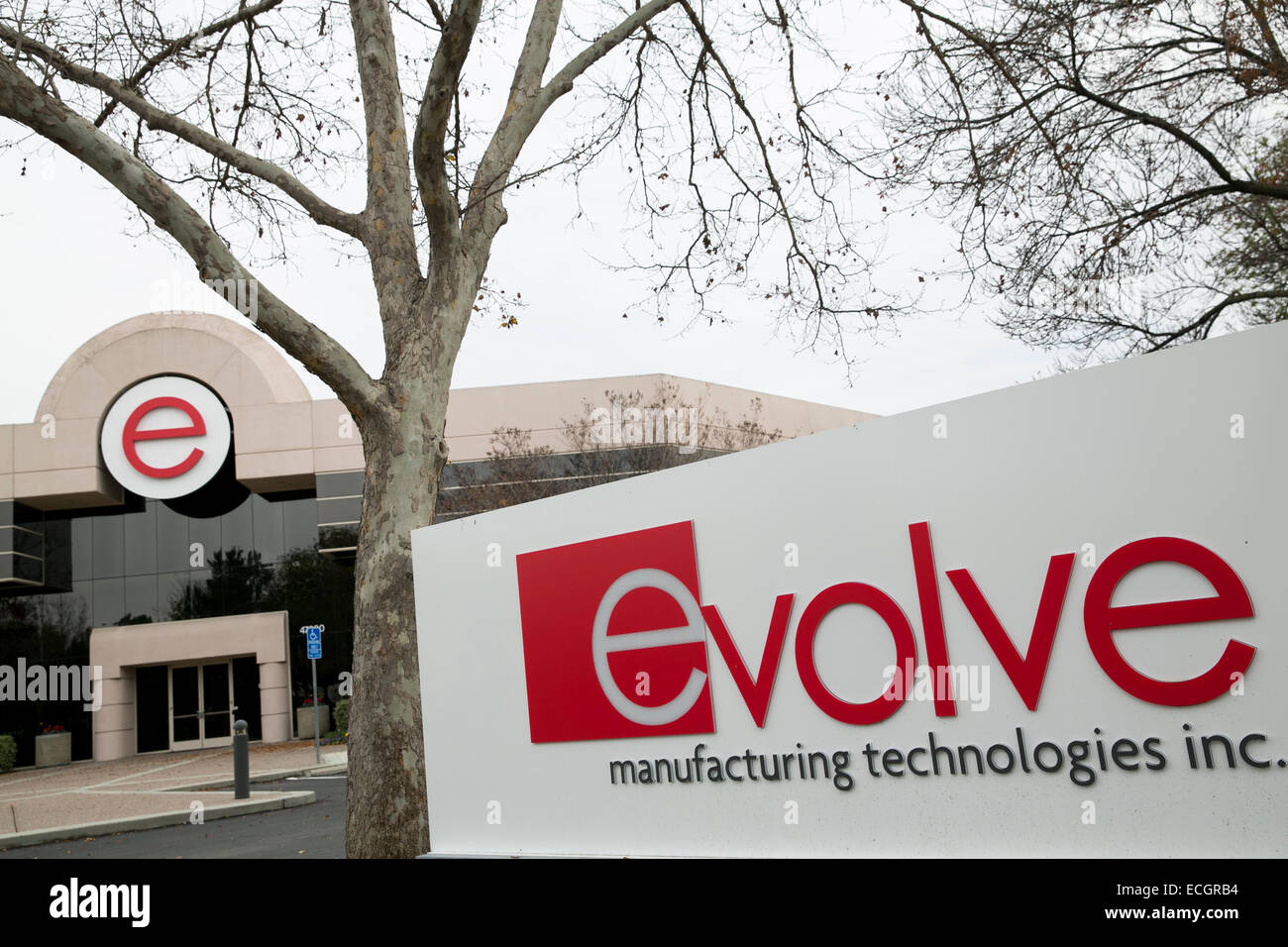 The headquarters of Evolve Manufacturing Technologies. Stock Photo