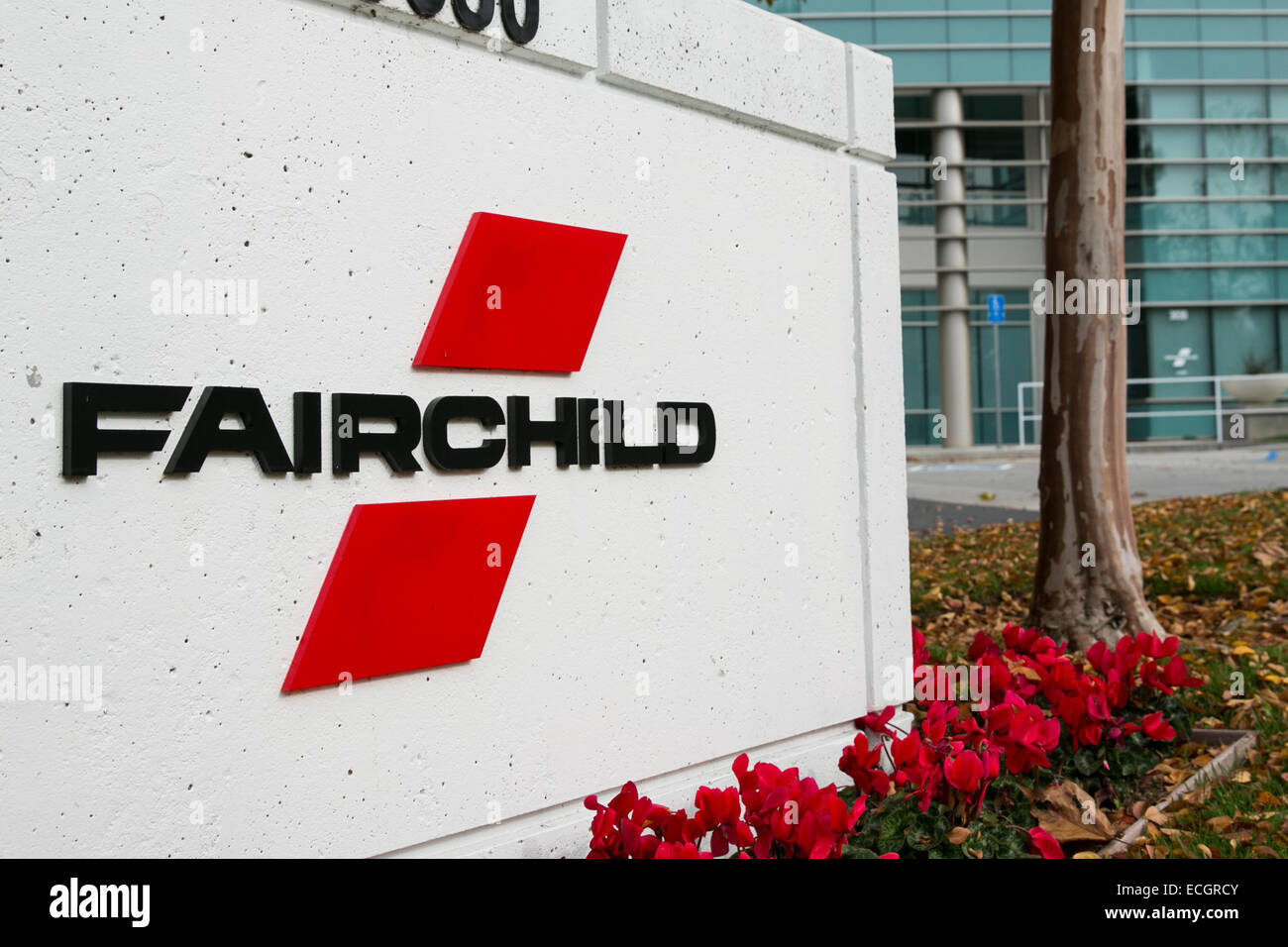 The headquarters of Fairchild Semiconductor. Stock Photo