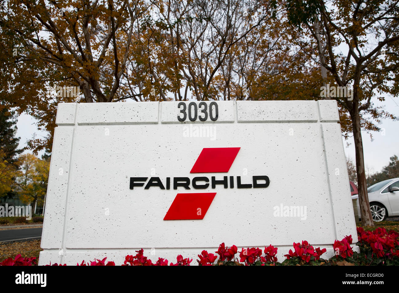 The headquarters of Fairchild Semiconductor. Stock Photo