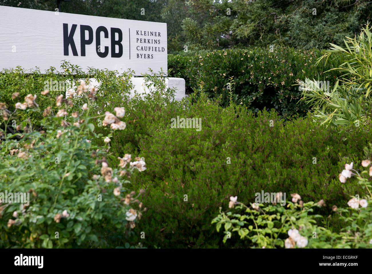 The headquarters of venture capital firm Kleiner Perkins Caufield & Byers. Stock Photo