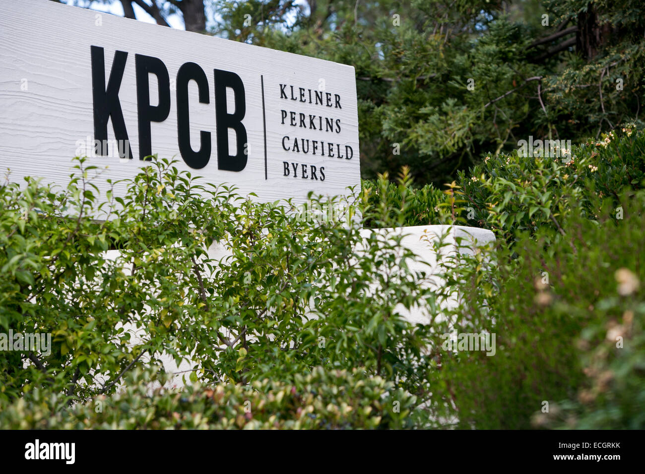 The headquarters of venture capital firm Kleiner Perkins Caufield & Byers. Stock Photo