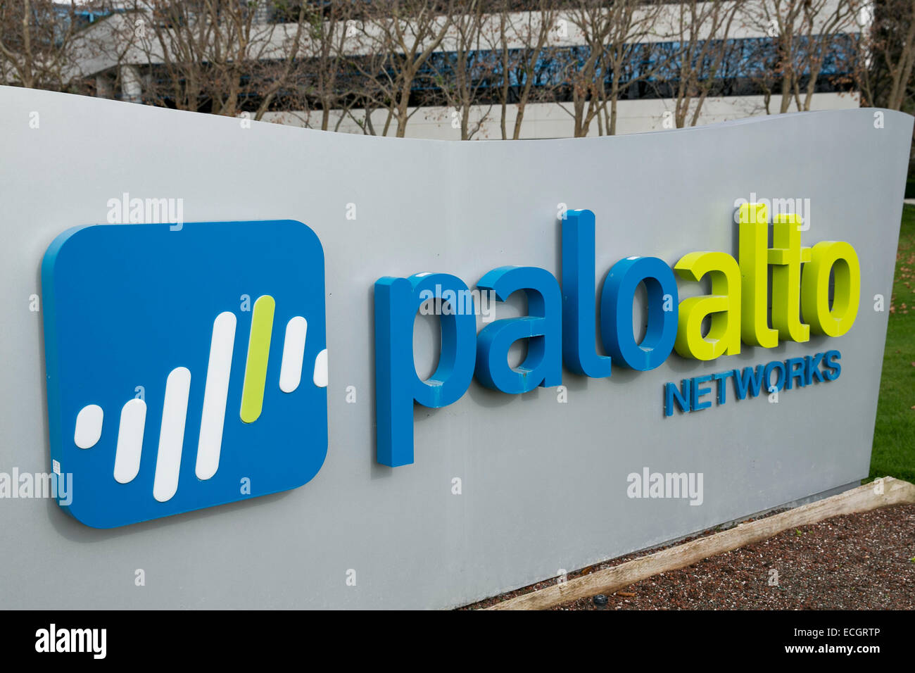 The headquarters of Palo Alto Networks. Stock Photo