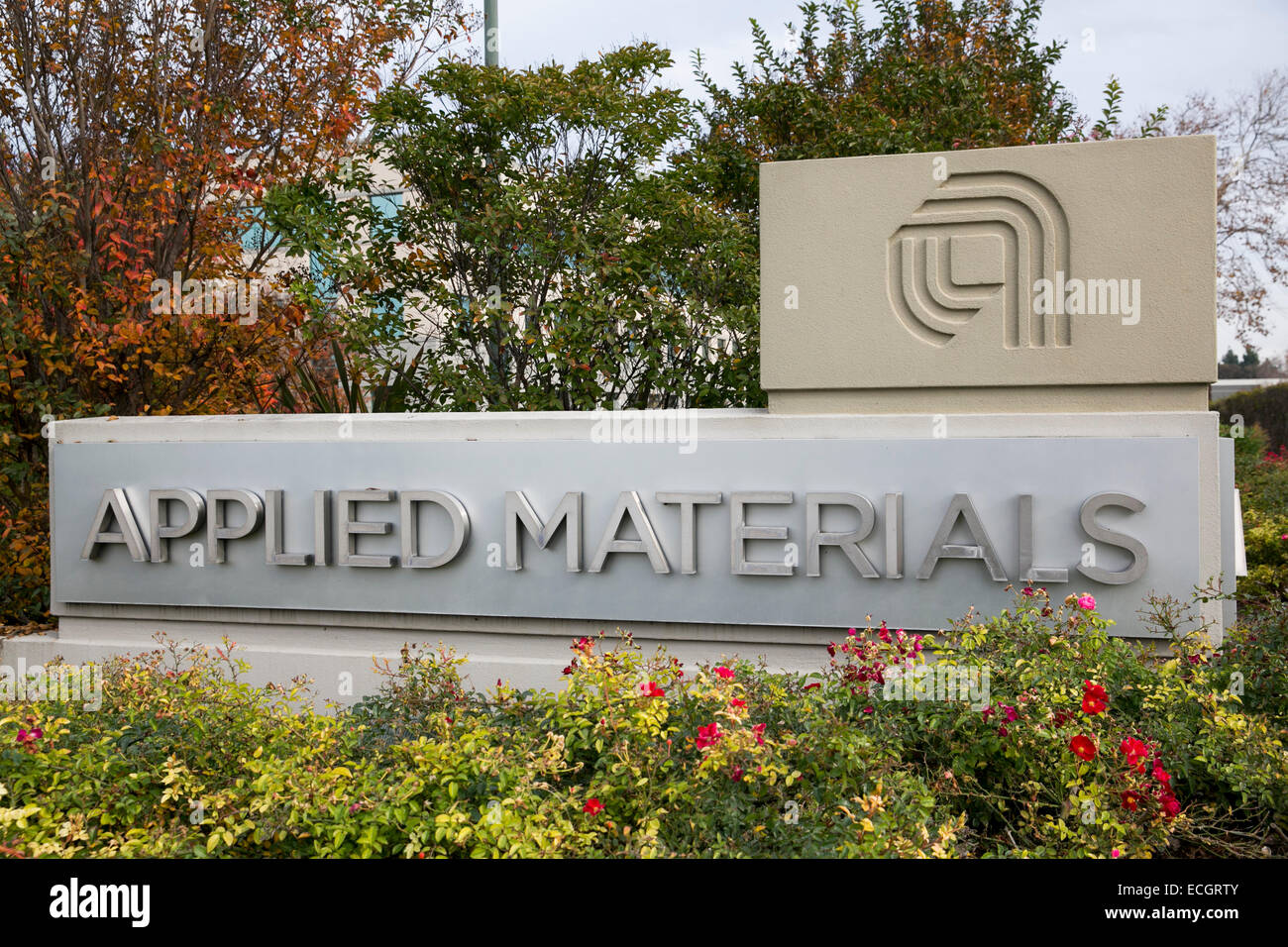 The headquarters of semiconductor manufacturer Applied Materials. Stock Photo