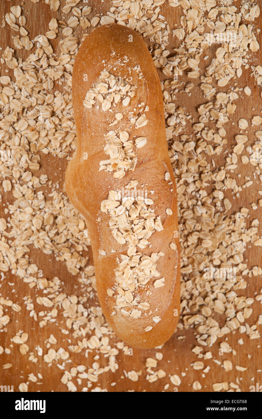 Loaf of Oat Bread Stock Photo