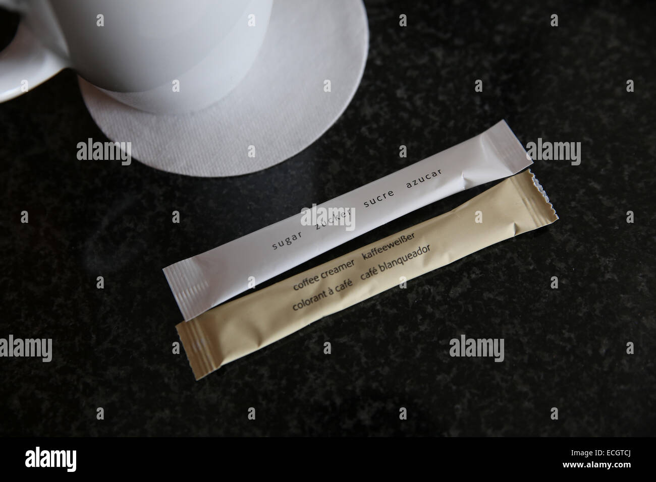 sugar coffee cream pack Stock Photo Alamy