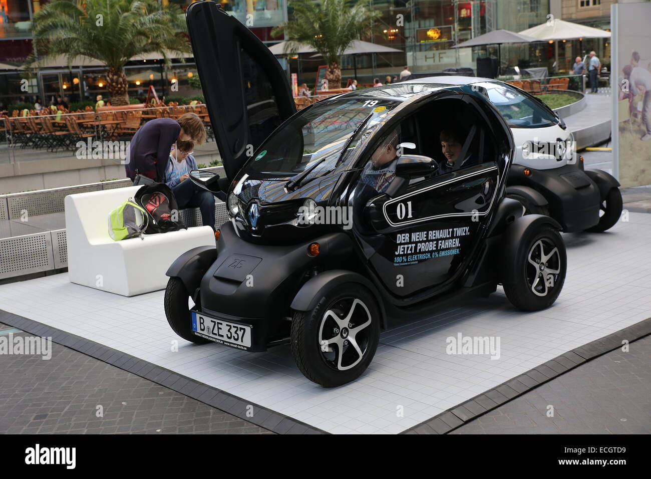 zeron emission car display europe Stock Photo