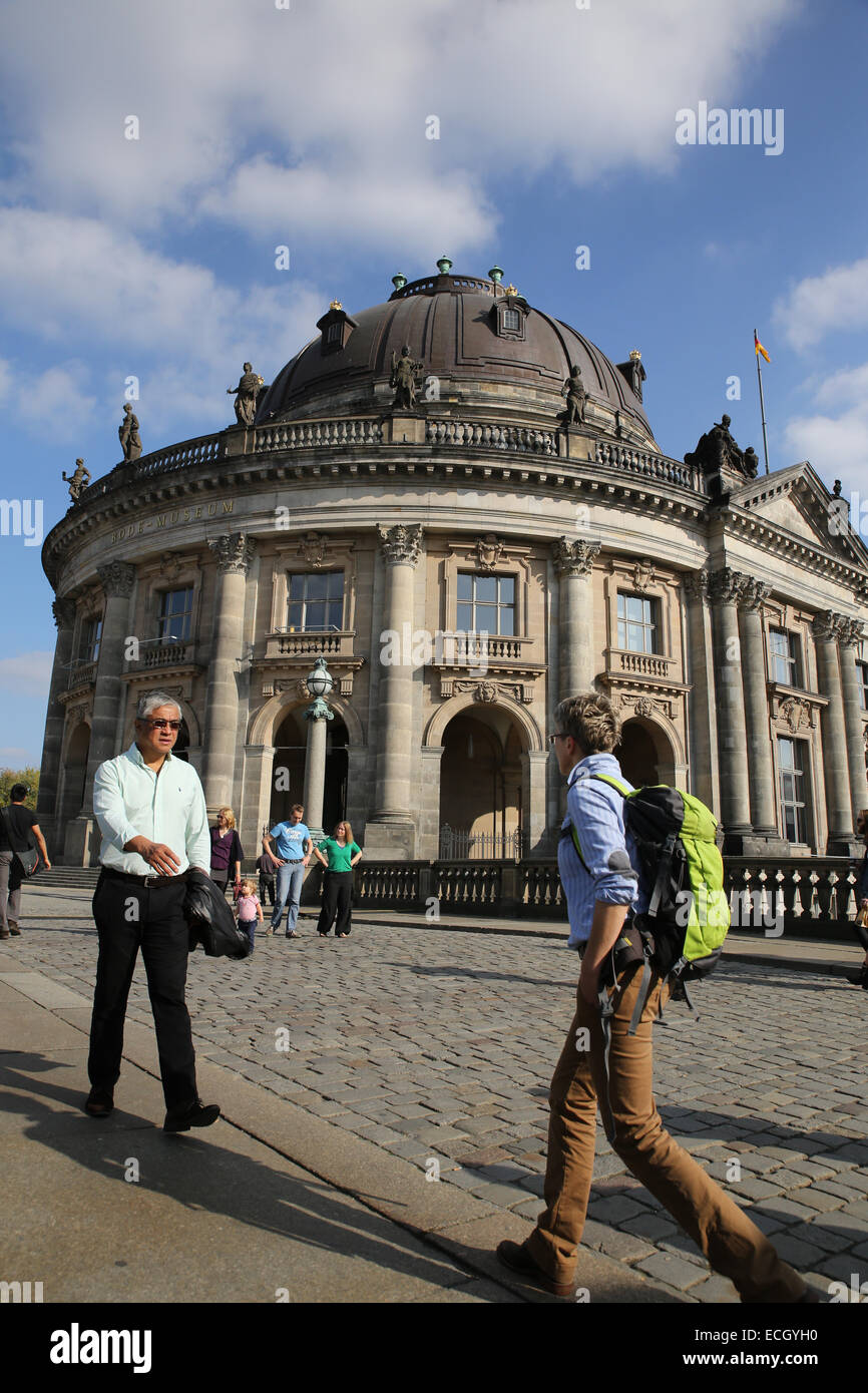 people tourist outside bode museum berlin Stock Photo