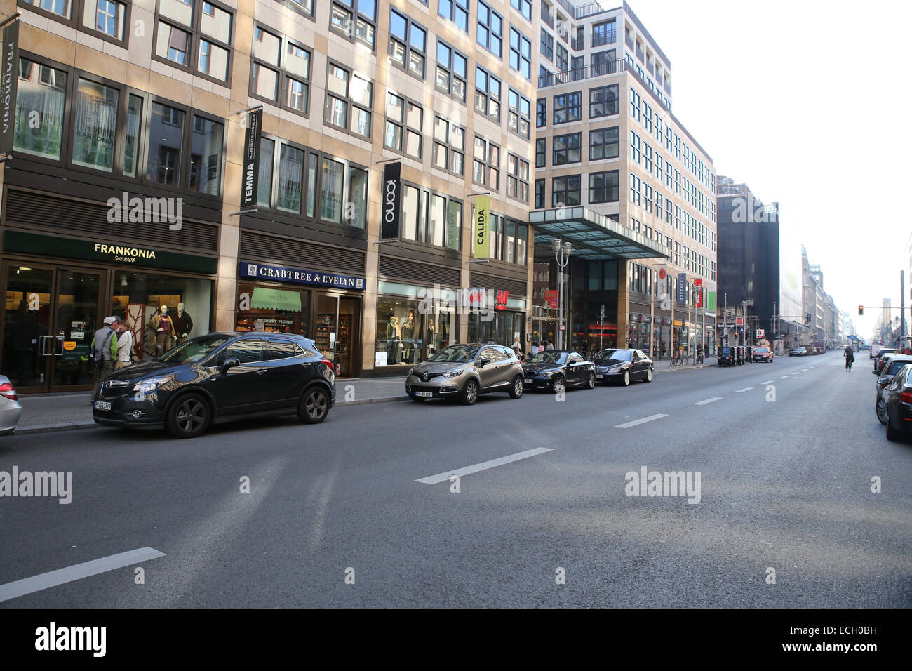 berlin germany street road parked cars Stock Photo - Alamy