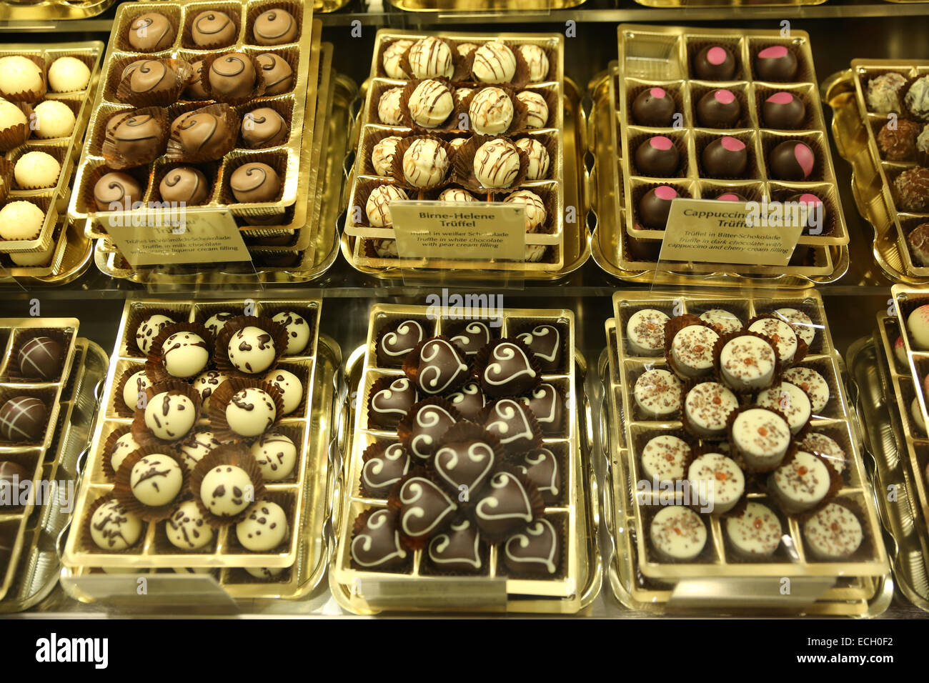chocolate truffel inside store berlin fassbender rausch Stock Photo - Alamy