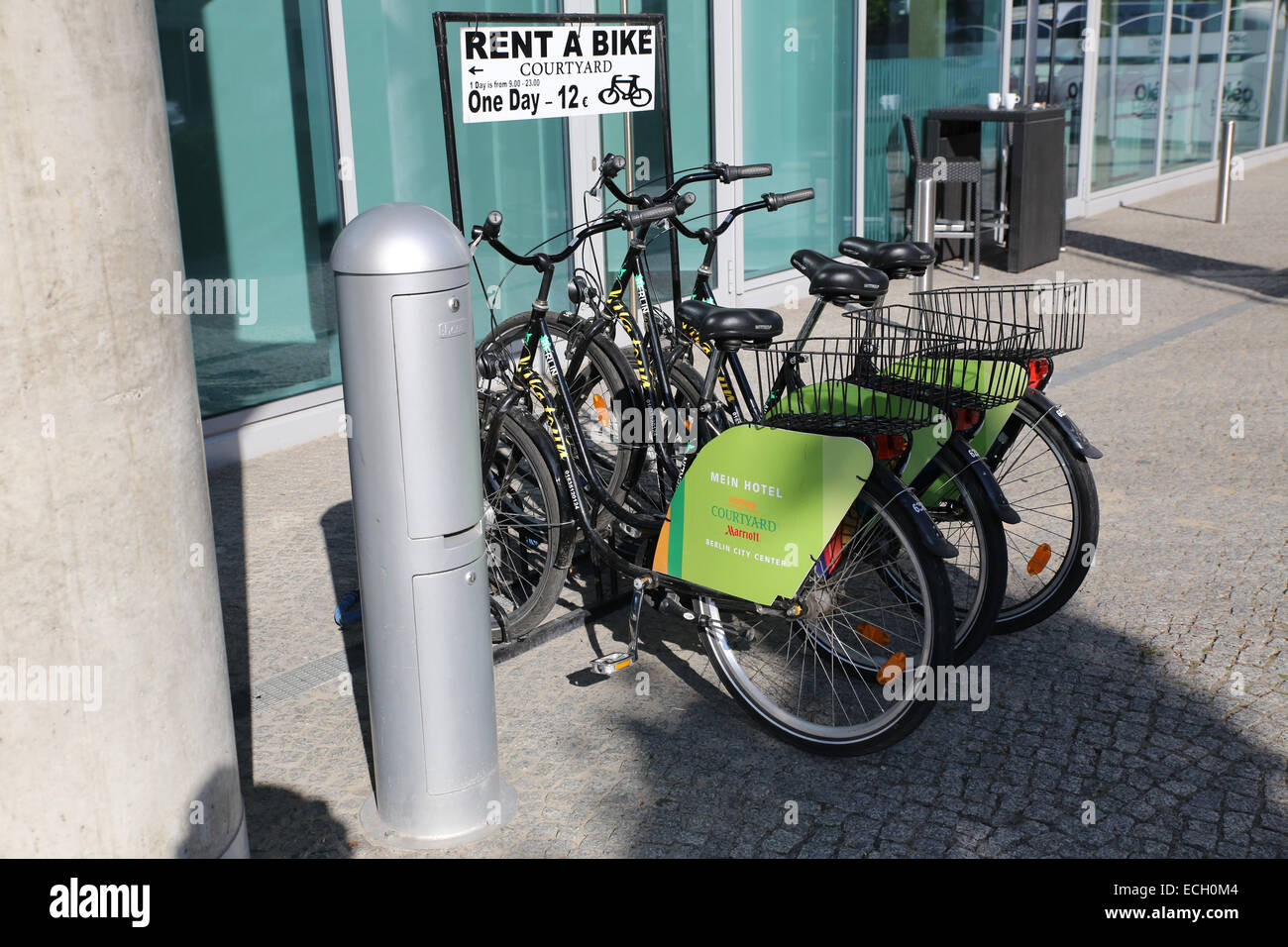 bike rental berlin hotel germany europe Stock Photo