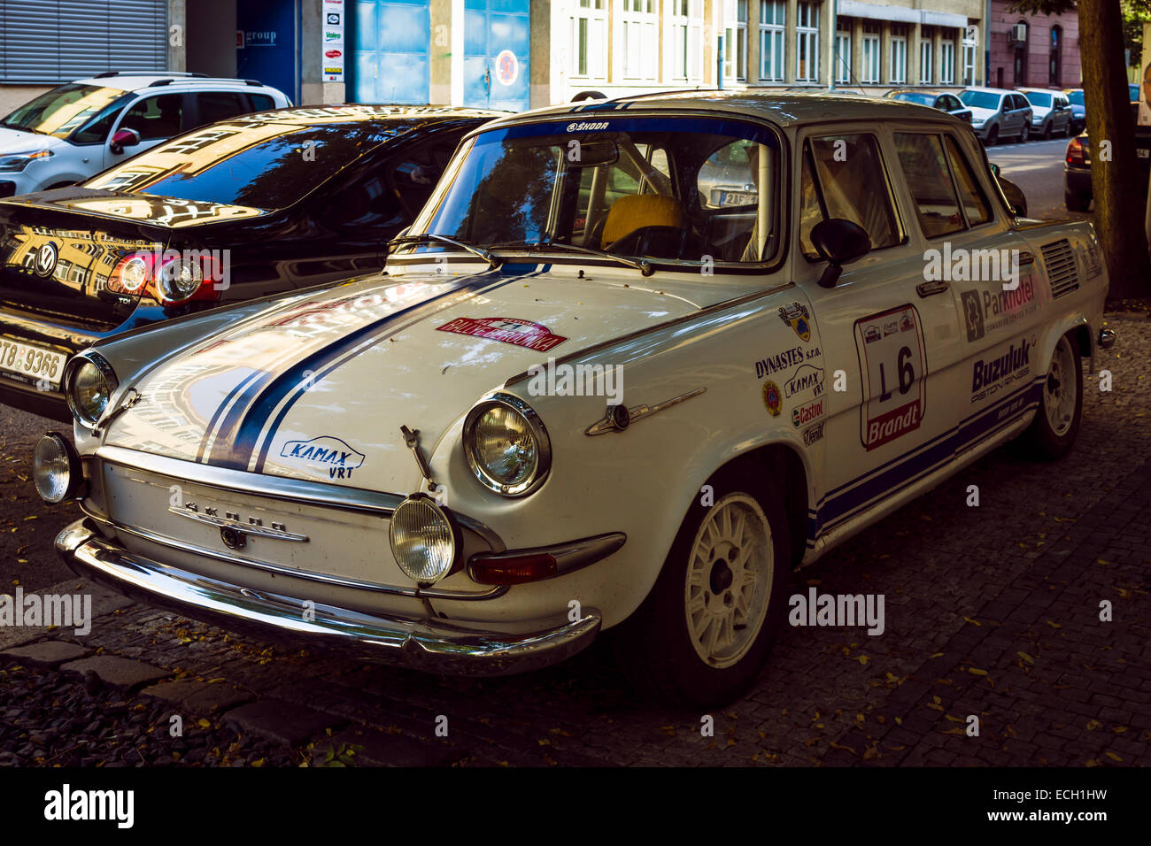 Sporty version of the popular in the 60s car from Czechoslovakia - Skoda 1000MB Stock Photo