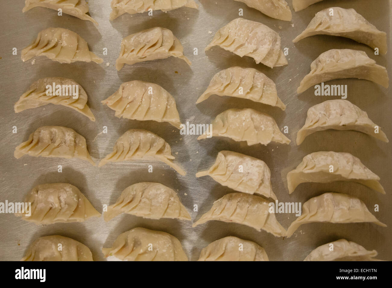 home made chinese dumplings Stock Photo