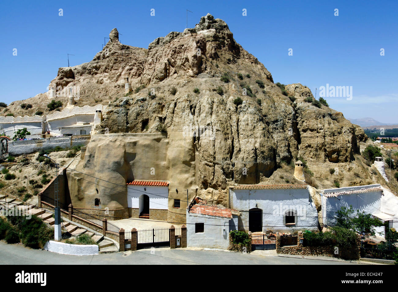 Barriada De Las Cuevas Cave Dwellings Guadix Province Of Granada 